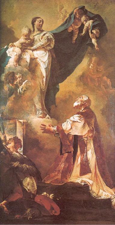 PIAZZETTA, Giovanni Battista The Virgin Appearing to St. Philip Neri oil painting image
